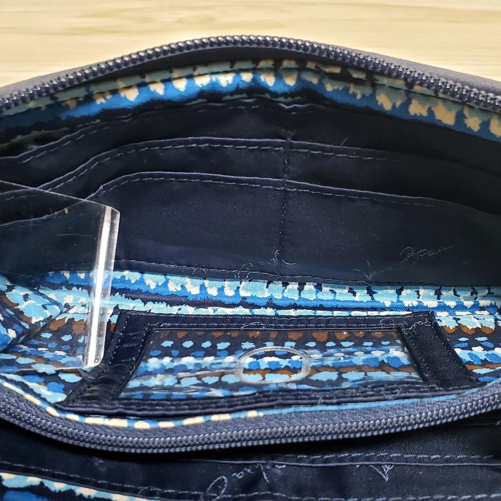 Vera Bradley In Different Shades of Blue | Zip Accordion Wallet Wristlet - Picture 9 of 10